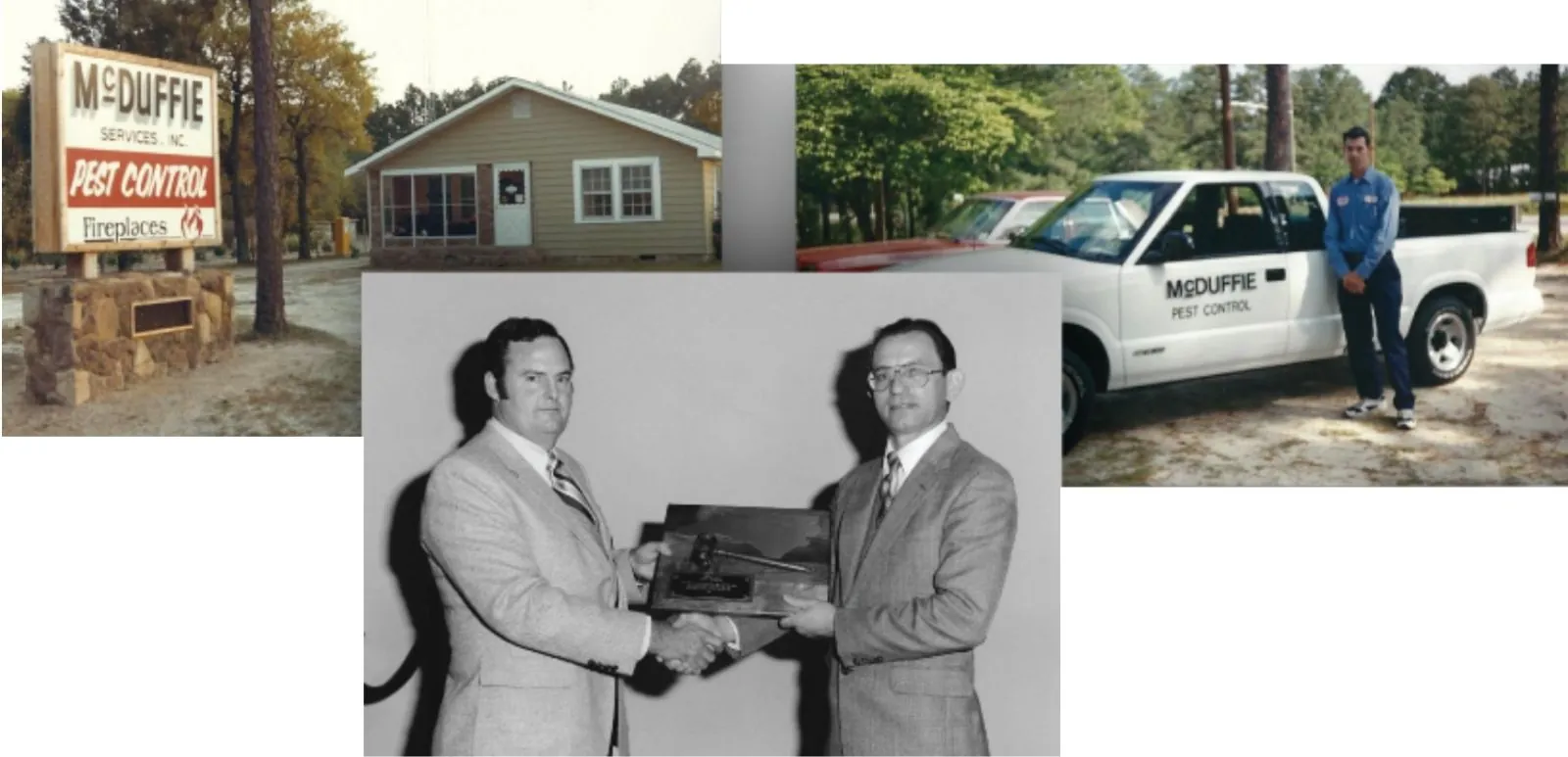 collage image McDuffie Pest Control History